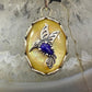 Carolyn Pollack Southwestern Style Sterling Silver Gold Mother of Pearl & Lapis Hummingbird Pendant For Women