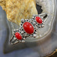 Carolyn Pollack Vintage Southwestern Style Sterling Silver Coral Decorated Bracelet For Women