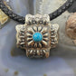 Carolyn Pollack Southwestern Style Sterling Silver Turquoise Decorated Cross Enhancer Pendant/Brooch For Women