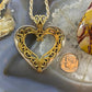 Carolyn Pollack Southwestern Style Sterling Silver & Brass Decorated Heart Pendant For Women