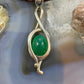 Carolyn Pollack Sterling Silver Oval Green Chalcedony Enhancer Pendant For Women
