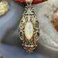 Carolyn Pollack Southwestern Style Sterling Silver & Brass Mother of Pearl Decorated Pendant For Women