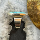 Carolyn Pollack Sterling Silver Oval Multi Gemstone Inlay Ring Size 6.5 For Women