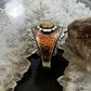 Carolyn Pollack Sterling Silver & Copper Round Citrine Decorated Ring For Women