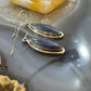 Native American Sterling Silver Marquise African Azurite Malachite Dangle Earrings