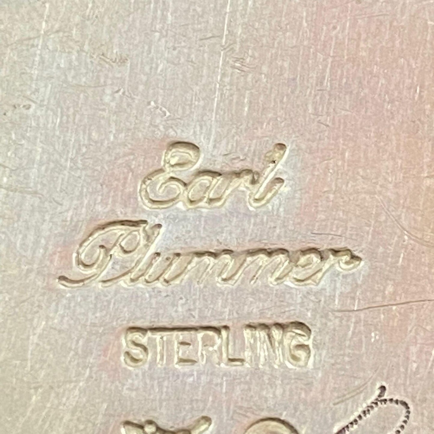 Earl Plummer Navajo native American Vintage Sterling Silver Multi Gemstone Inlay Turtle Unisex Pendant