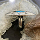 Vintage Native American Silver Oval Turquoise Shadowbox Ring Size 7 For Women