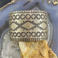 Jerrold Tahe Native American Sterling Silver Stamped Wide Bracelet For Women
