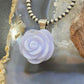 Carolyn Pollack Southwestern Style Sterling Silver Carved Lavender Jade Rose Pendant