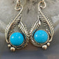 Carolyn Pollack Southwestern Style Sterling Silver Turquoise Decorated Dangle Earrings For Women