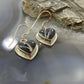 Native American Sterling Silver White Buffalo Heart Dangle Earrings For Women