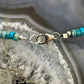 Native American Multi-color 5 mm Blue Turquoise Disc Bead 18" Necklace For Women
