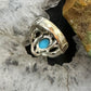 Carolyn Pollack Sterling Silver Sleeping Beauty Turquoise Decorated Ring For Women