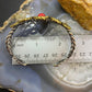 Carolyn Pollack Sterling Silver & Brass 2 Coral Decorated Bracelet For Women