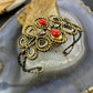 Carolyn Pollack Sterling Silver & Brass 2 Coral Decorated Bracelet For Women