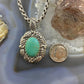 Carolyn Pollack Southwestern Style Sterling Silver Oval Turquoise Decorated Pendant For Women