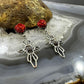 Carolyn Pollack Sterling Silver Red Jasper Carved Rose Dangle Earrings For Women