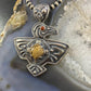 Jody Naranjo Southwestern Style Sterling Silver Jasper Thunderbird Enhancer Pendant  For Women