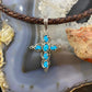 Carolyn Pollack Southwestern Style Sterling Silver Turquoise Decorated Cross Pendant For Women