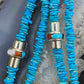Rayland & Patty Edaakie Zuni Native American Sterling Silver Turquoise & Multi Gemstone Inlay Necklace