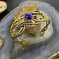 Carolyn Pollack Sterling Silver & Brass Oval Lapis Decorated Bracelet For Women