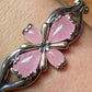Carolyn Pollack Sterling Silver 4 Pink Jadeite Flower Bracelet For Women