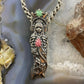 Carolyn Pollack Southwestern Style Sterling Silver Green Variscite/Pink Rhodonite Butterfly Maiden Pendant For Women