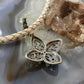 Carolyn Pollack Southwestern Style Sterling Silver Flower Decorated Enhancer Pendant For Women