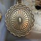 Carolyn Pollack Southwestern Style Sterling Silver Oval Concho Decorated Pendant For Women
