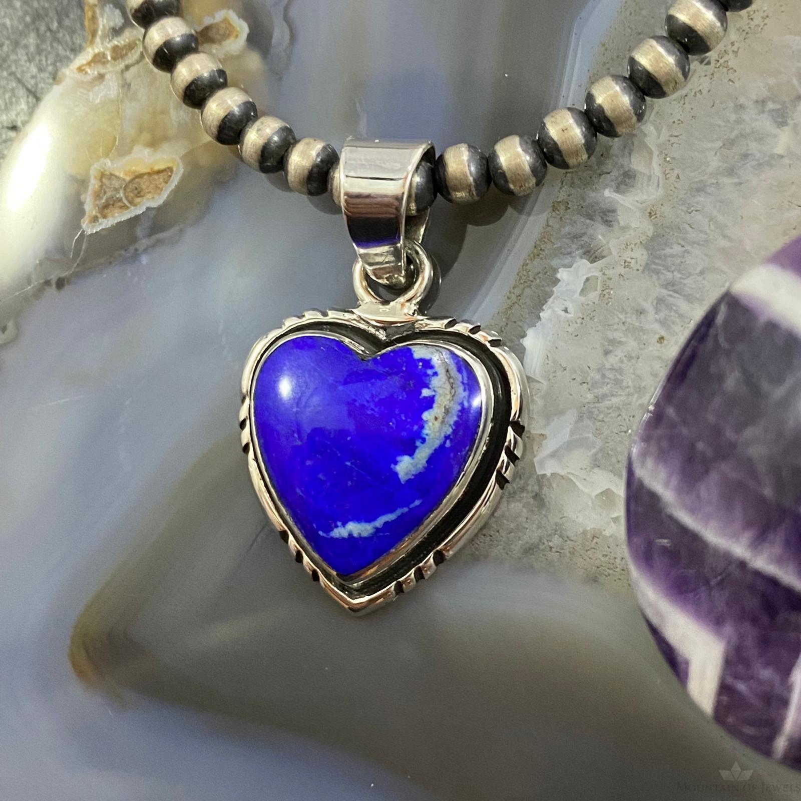 Native American Sterling Silver Pendant with Lapis sold