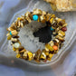 Carolyn Pollack 6 Strand Multi Gemstone Chunk Bead Stretch Bracelet For Women