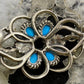 Carolyn Pollack Vintage Southwestern Style Sterling Silver Turquoise Floral Bracelet For Women