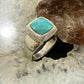 Carolyn Pollack Sterling Square Faceted Turquoise Decorated Ring For Women