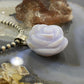 Carolyn Pollack Southwestern Style Sterling Silver Carved Lavender Jade Rose Pendant