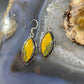 Native American Sterling Silver Marquise Bumblebee Jasper Dangle Earrings For Women