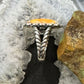 Carolyn Pollack Sterling Silver Elongated Oval Orange Spiny Oyster Ring For Women