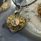 Carolyn Pollack Sterling Silver & Brass Heart & Key w/Horse Decorated Pendant For Women