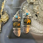 Tommy & Rosita Singer Sterling Silver & Gold Filled Overlay Feather Dangle Earrings For Women  #9