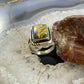 Native American Sterling Silver Bumblebee Jasper Mini Bar Ring Size 8 For Women
