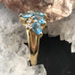 14K Yellow Gold Topaz and Diamonds Ring Size 6.5 For Women