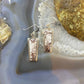 Native American Sterling Silver Trapezoid Wild Horse Dangle Earrings For Women