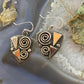 Alex Sanchez Native American Sterling Silver Guitar Picks Petroglyph Dangle Earrings For Women #4