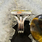 Native American Sterling Silver Oval Bumblebee Jasper Ring Size 8.75 For Women