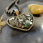 Alex Sanchez Sterling Silver Turquoise Petroglyph Heart Pendant For Women #2