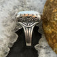 Carolyn Pollack Sterling Silver Rectangle Larimar Decorated Ring Size 8 For Women