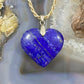 Heart Shape Slab Lapis Lazuli Fashion Pendant For Women