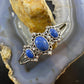 Carolyn Pollack Vintage Southwestern Style Sterling Silver Lapis Decorated Bracelet For Women