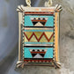 Carolyn Pollack Southwestern Style Sterling Silver Multistone Inlay Rug Pendant/Brooch For Women
