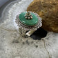 Carolyn Pollack Sterling Silver Oval Green Turquoise & Peridot Decorated Ring For Women