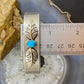 Sally Yazzie Vintage Sterling & 14K Oval Kingman Turquoise Decorated Bracelet For Women